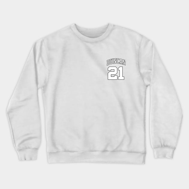 Tim Duncan Number 21 Crewneck Sweatshirt by Cabello's